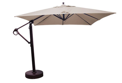 GALTECH 10'x 10' Sq Patio Cantilever with Wheeled Base Antique Beige